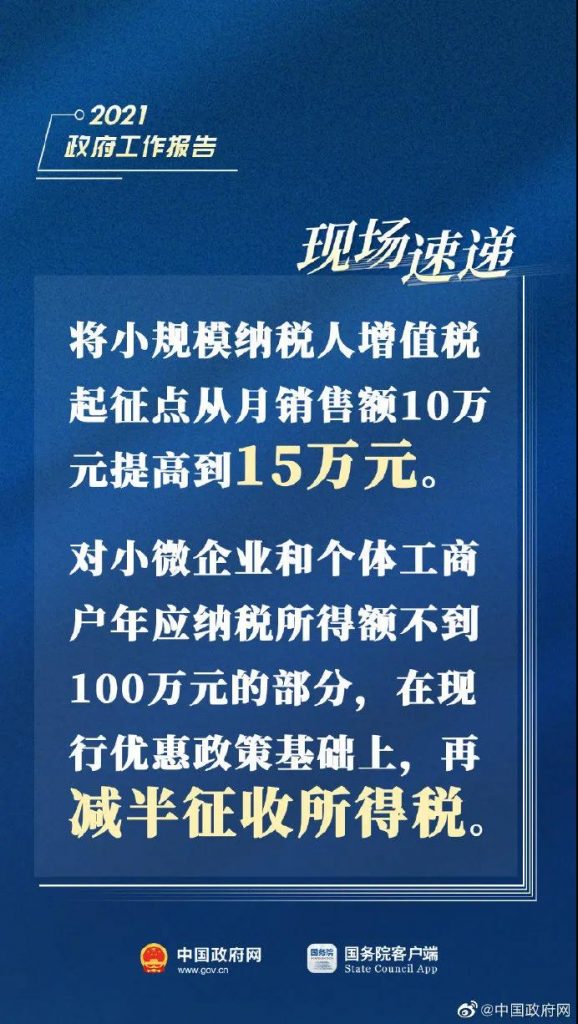 2021兩會重磅消息！增值稅起征點提高！